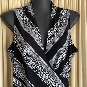 Small White House Black Market Blouse Faux Wrap